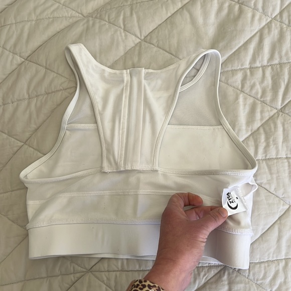 Zyia Active All Star Bra "One More Rep'" Sports Bra White Size medium * no pads - Picture 13 of 16